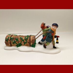 Dept 56 'Bringing Home The Yule Log' Dickens Village #5558-1, Vintage, MINT